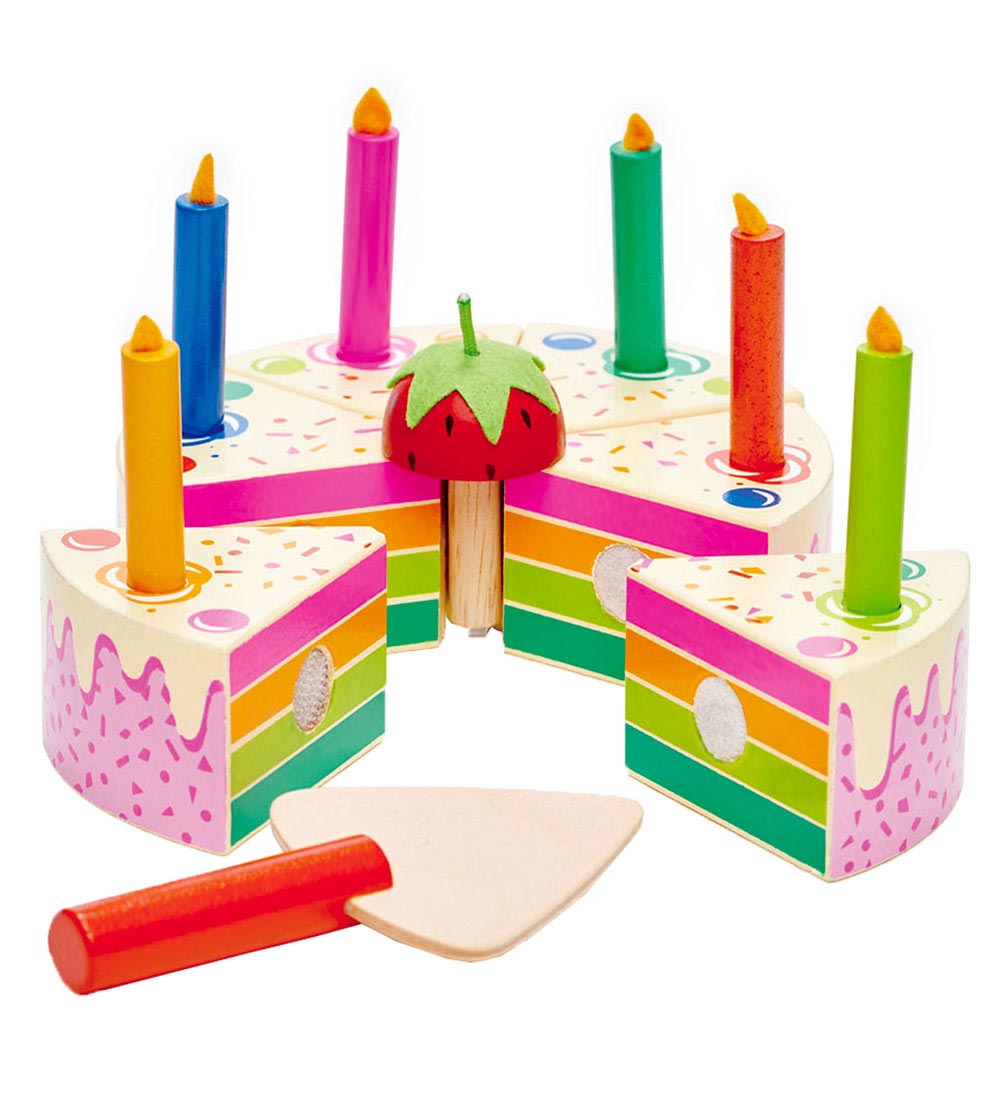 Tender Leaf Holzspielzeug - Schichttorte mit Lichtern - Regenbog - Tender Leaf - One Size - Spiellebensmittel Tender Leaf Holzspielzeug - Schichttorte mit Lichtern - Regenbog - Tender Leaf - One Size - Spiellebensmittel von Tender Leaf