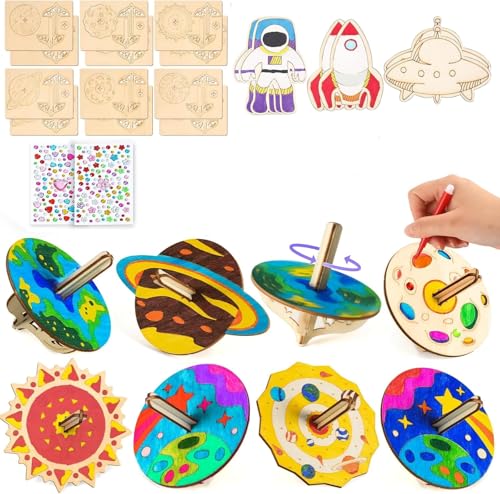Teneytoyz 18 Stück Holzkreisel Bastelset Kinder, Holz Planeten Kreisel zum Basteln Holzbastelset Bastelidee Kindergeburtstag Kreativ Spielzeug Geschenk Kinder Mädchen Jungen 4 5 6 7 Jahre Teneytoyz 18 Stück Holzkreisel Bastelset Kinder, Holz Planeten Kreisel zum Basteln Holzbastelset Bastelidee Kindergeburtstag Kreativ Spielzeug Geschenk Kinder Mädchen Jungen 4 5 6 7 Jahre von Teneytoyz