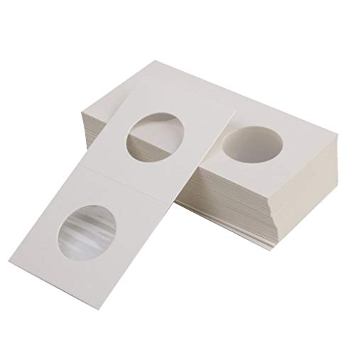 Tenlacum 50 Stück 2 x 2 Stück Münz-Flips aus Karton für Aufbewahrung Halter 31,5 mm von Tenlacum