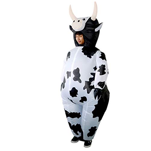 Tenlacum Großes aufblasbares Kostüm, Outfits, Halloween, Kuh, Tier, aufblasbarer Anzug für Erwachsene von Tenlacum