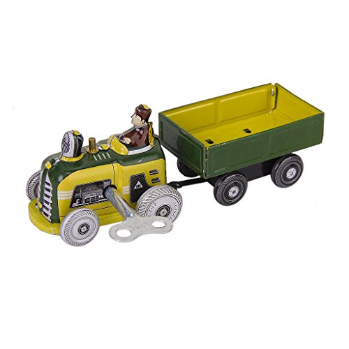 Tenlacum Vintage Traktor und Anhänger Sammlerstück Blechspielzeug mit Aufziehschlüssel Tenlacum Vintage Traktor und Anhänger Sammlerstück Blechspielzeug mit Aufziehschlüssel von Tenlacum