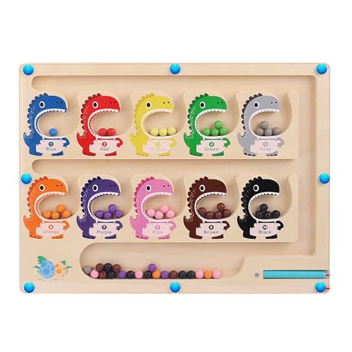 Magnetisches Farb - und Zahlenlabyrinth, Montessori-Spielzeug für Kinder ab 3 Jahren, hölzernes Puzzle-Aktivitätsbrett, Lehrreiches Zählspielzeug für Kleinkinder, Jungen, Mädchen, Vorschulkinder Magnetisches Farb - und Zahlenlabyrinth, Montessori-Spielzeug für Kinder ab 3 Jahren, hölzernes Puzzle-Aktivitätsbrett, Lehrreiches Zählspielzeug für Kleinkinder, Jungen, Mädchen, Vorschulkinder von Tenuiskft