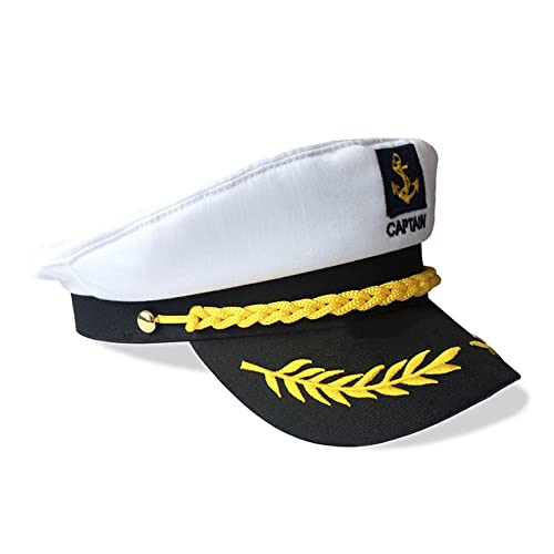 Teogneot Admiral Marine Cap Marine Sailor Hat Fancy Dress Halloween Stag Night Carnival Theme Party von Teogneot