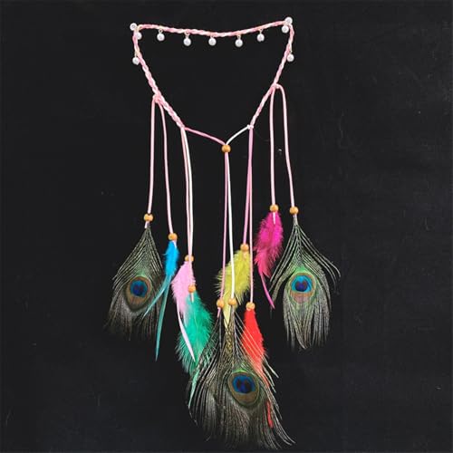 Teogneot Boho Feder Stirnband,Bohemian Haarschmuck Kopfschmuck Feder Indische Stirnband Haarband Boho Quaste Hippie Kopfschmuck Teogneot Boho Feder Stirnband,Bohemian Haarschmuck Kopfschmuck Feder Indische Stirnband Haarband Boho Quaste Hippie Kopfschmuck von Teogneot