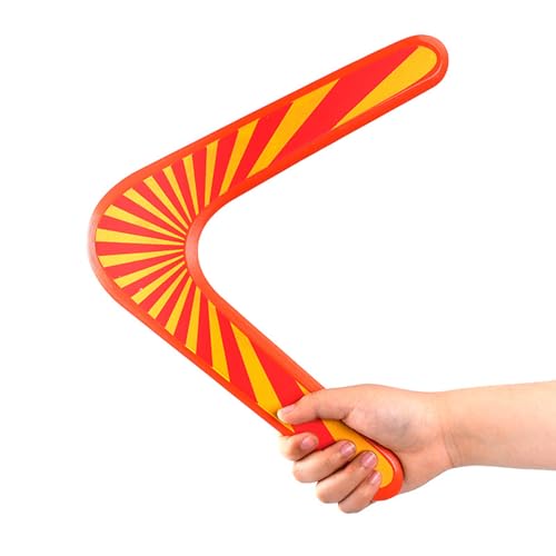 Teogneot Boomerang V Shaped Outdoor, Boomerang, Flatloop Bummerang, Boomerang Anfänger, Return Flying Boomerang Wooden Toy Geschenke(Orange) von Teogneot