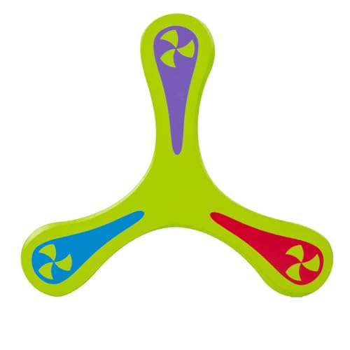 Teogneot Boomerang-Wurfspielzeug, 3-Flügel-Design, Grün mit Farbakzenten von Teogneot