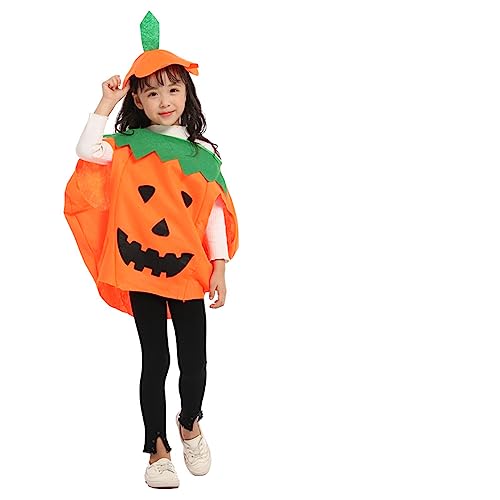 Pumpkin Costume, Pumpkin Cape with Hat, 2 Pieces Pumpkin Costume, Halloween Dress Up Party von Teogneot