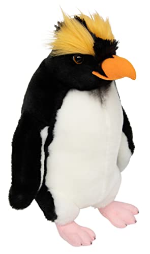 Teopet Goldschopf-Pinguin-Kuscheltier Elias 33 cm groß – Pinguin aus Plüsch – sehr weich - lebensecht - Realistisches Plüschtier Stofftier aus nachhaltigen Materialien - Geschenk für Babys, Kinder von Teopet