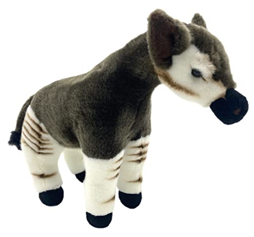 Teopet Okapi stehend Kuscheltier 34 cm groß - sehr weich und flauschig - Realistisches Plüschtier Waldgiraffe, Stofftier aus nachhaltigen Materialien - Geschenk für Babys, Kinder und Erwachsene von Teopet