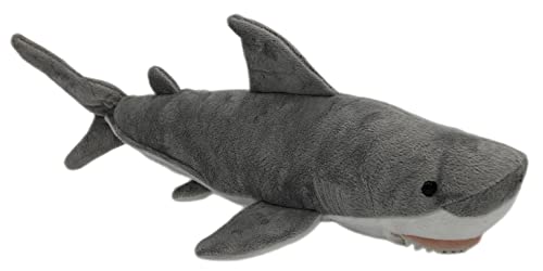 Teopet weißer Hai Kuscheltier 40 cm groß - sehr weich und flauschig - Realistisches Plüschtier, Stofftier aus nachhaltigen Materialien - Geschenk für Babys, Kinder und Erwachsene von Teopet
