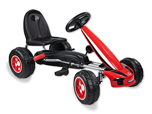 Teorema Giocattoli 66376 - Go Kart mit Pedalen für Kinder mit Bremse, Rot Teorema Giocattoli 66376 - Go Kart mit Pedalen für Kinder mit Bremse, Rot von Teorema Giocattoli