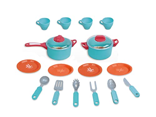 Teorema 67057 - Küchen-Set 18-teilig mit Küchenutensilien, Kochgeschirr, Tassen und Gläsern von Teorema Giocattoli