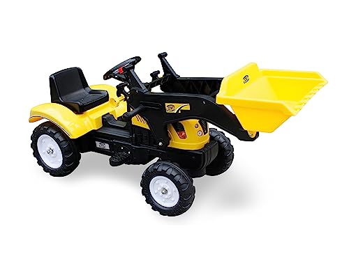 Teorema 67984 - Pedalbagger gelb und schwarz für Kinder, mit beweglicher Eimer und funktionierender Hupe, max. 35 kg belastbar Teorema 67984 - Pedalbagger gelb und schwarz für Kinder, mit beweglicher Eimer und funktionierender Hupe, max. 35 kg belastbar von Teorema Giocattoli