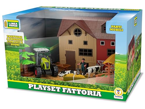 Teorema Bauernhof-Set für Kinder, mit Kupplungs-Traktor, Licht und Geräuschen, Zubehör von beweglichen Teilen Teorema Bauernhof-Set für Kinder, mit Kupplungs-Traktor, Licht und Geräuschen, Zubehör von beweglichen Teilen von Teorema Giocattoli
