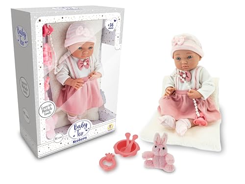 Teorema Giocattoli, Baby Teo Neoborn, lebensechte Puppe, 40 cm, mit weichem Vinyl-Körper, Puppe für Mädchen, komplett mit Zubehör, Schnuller, Plüsch, Geschenkidee von Teorema Giocattoli