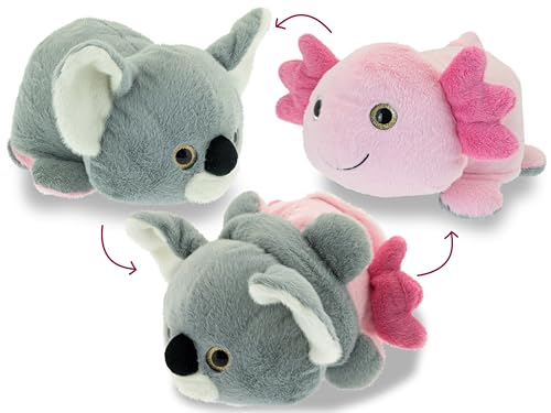 Teorema Giocattoli, Wendbares Plüschtier 2 in 1 Koala und Axolotl, weiche Babypuppe dreht sich um und verwandelt sich, umweltfreundliches Spiel, sicher ab 0 Monaten, Geschenkidee zur Geburt, 26 x 30 x Teorema Giocattoli, Wendbares Plüschtier 2 in 1 Koala und Axolotl, weiche Babypuppe dreht sich um und verwandelt sich, umweltfreundliches Spiel, sicher ab 0 Monaten, Geschenkidee zur Geburt, 26 x 30 x von Teorema Giocattoli