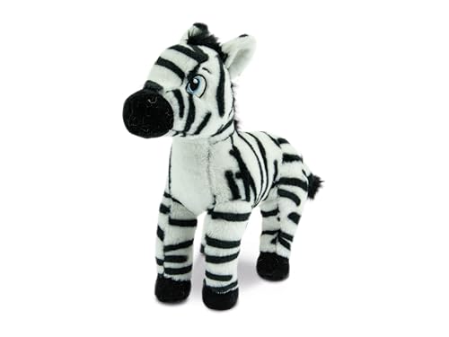 Teorema Giocattoli, Zebra weiches Plüschtier, umweltfreundliche Babypuppe, Plüsch-Savanne-Tier, sicheres Spiel ab 0+ Monaten für Kinder und Mädchen, Geschenkidee zur Geburt von Teorema Giocattoli