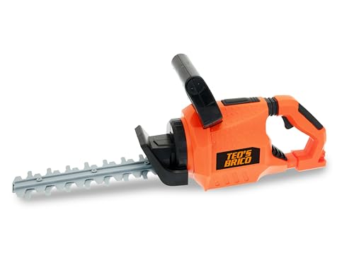Teorema Giocattoli Spielzeug für Kinder, batteriebetriebene Heckenschere mit Licht und Geräuschen, Farbe Schwarz, Orange, Grau, 80457 von Teorema Giocattoli
