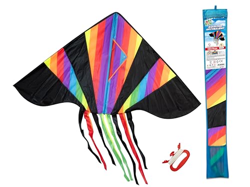 Teorema Giocattoli - Teorema-Regenbogen-Drachen mit Griff, einfach zu montieren, Maße 145 x 73 cm, 52522 Teorema Giocattoli - Teorema-Regenbogen-Drachen mit Griff, einfach zu montieren, Maße 145 x 73 cm, 52522 von Teorema Giocattoli