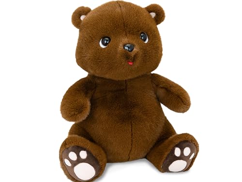 Teorema Giocattoli Umweltfreundlicher Plüschbär, weicher brauner Teddybär, 42 cm, Puppe aus nachhaltigen Materialien, Geschenk für Kinder von Teorema Giocattoli