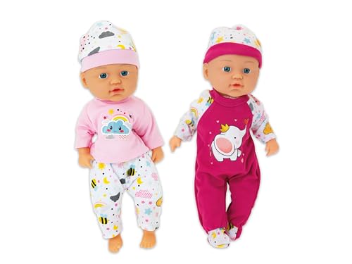 Teorema Interaktive Babypuppe, 30 cm, 10 Töne und Verse, mit Schnuller und Flasche von Teorema Giocattoli