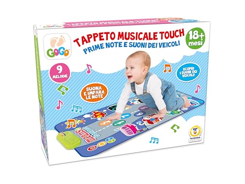 Teorema Interaktiver Musikteppich für Kinder, Motiv Fahrzeuge, mit 9 Melodien von Teorema Giocattoli