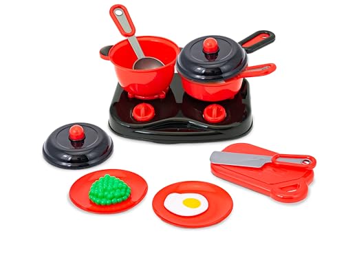 Teorema Kochgeschirr-Set für Kinder, mit 2 Brennern, mit Zubehör von Teorema Giocattoli