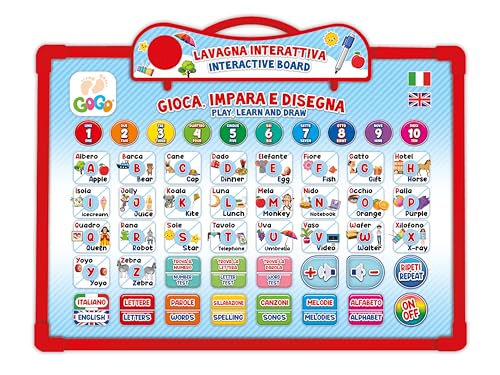 Teorema Lerntafel für Kinder, doppelseitig und zweisprachig von Teorema Giocattoli