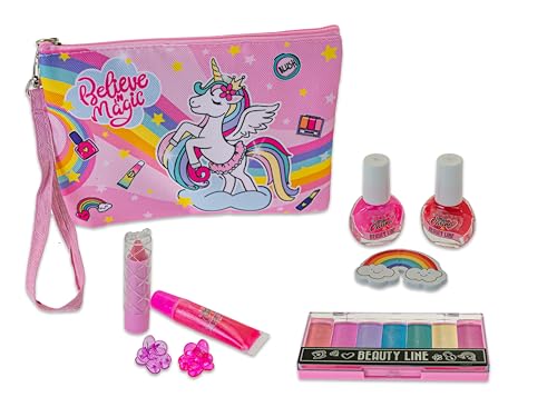Teorema Make-up-Set für Kinder, Einhorn, Make-up, Nail Art und viel Zubehör, komplettes Set Teorema Make-up-Set für Kinder, Einhorn, Make-up, Nail Art und viel Zubehör, komplettes Set von Teorema Giocattoli