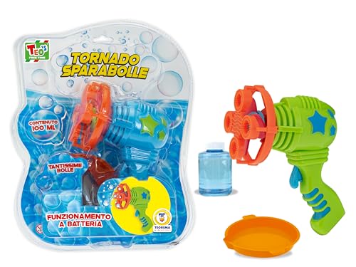 Teorema Seifenblasenpistole, Spielzeug für Kinder, mit Flüssigkeit (100 ml), batteriebetrieben von Teorema Giocattoli