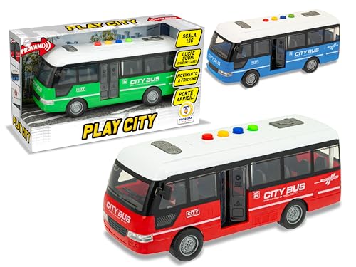 Teorema Spielzeugbus für Kinder, Maßstab 1:16, mit Licht und Geräuschen, Türen zum Öffnen und Reiben, Batterien im Lieferumfang enthalten Teorema Spielzeugbus für Kinder, Maßstab 1:16, mit Licht und Geräuschen, Türen zum Öffnen und Reiben, Batterien im Lieferumfang enthalten von Teorema Giocattoli