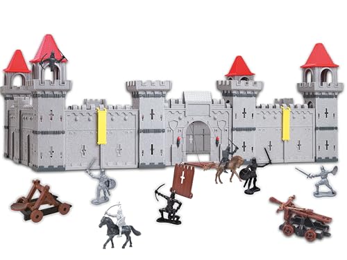 Teorema – mittelalterliches Schloss für Kinder, 72 x 50 x 33 cm, 93 Teile, 4 Seiten, kompatibel mit Soldaten, Spielzeug zum Zusammenbauen Teorema – mittelalterliches Schloss für Kinder, 72 x 50 x 33 cm, 93 Teile, 4 Seiten, kompatibel mit Soldaten, Spielzeug zum Zusammenbauen von Teorema Giocattoli