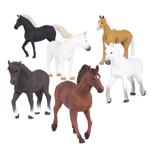 Terra 6 Pferde Figuren – Mustang, Araber, Isländer und mehr – Realistische Tierfiguren Set, Kinder Spielzeug für Mädchen und Jungen ab 3 Jahre Terra 6 Pferde Figuren – Mustang, Araber, Isländer und mehr – Realistische Tierfiguren Set, Kinder Spielzeug für Mädchen und Jungen ab 3 Jahre von Terra by Battat