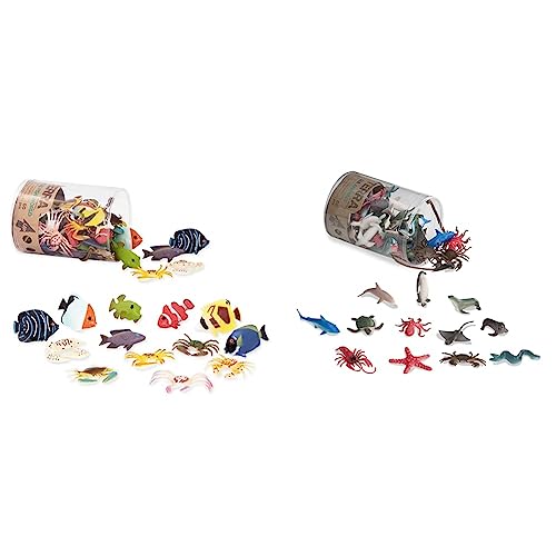 Terra 60-teilig Tierfiguren Sammlung Fische und Meerestiere Spielzeug Set & Tierfiguren Sammlung Meerestiere Spielzeug Set von Terra by Battat
