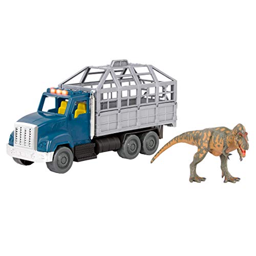 Terra Dinosaurier Spielzeug – T-Rex Dino Figur und Transport Truck mit Licht und Geräuschen – für Kinder ab 3 Jahre (2 Teile) von Terra by Battat