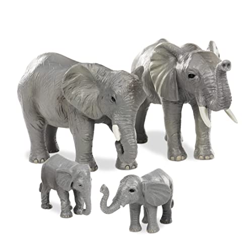 Terra Elefanten Familie Tiere Figuren – 2 großen Elefanten und 2 Babys – Tierfiguren Spielzeug für Kinder ab 3 Jahren (4 Teile) von Terra by Battat