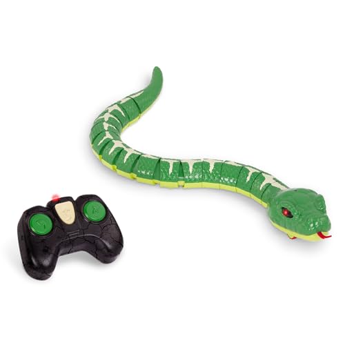 Terra Ferngesteuerte Schlange Grün – RC Boa mit leuchtenden LED Augen und Fernbedienung – Spielzeug ab 3 Jahre von Terra by Battat
