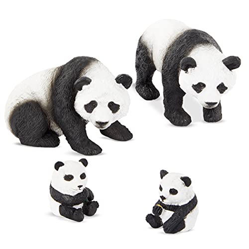 Terra Panda Familie Tiere Figuren – 2 große Pandas und 2 Babys – Tierfiguren Spielzeug für Kinder ab 3 Jahren (4 Teile) von Terra by Battat