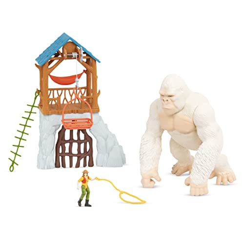 Terra by Battat – Dschungel Spielzeug – Elektronischer Gorilla – Rettungszentrum – Actionfigur & Tier – Kinder ab 3 Jahren – Gorilla Expedition Snowflake von Terra by Battat