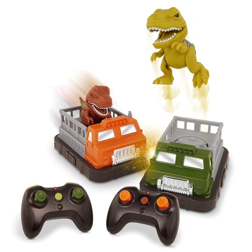 Terra by Battat – Remote Control Bumper Cars – 6pc RC Battle Trucks Set – 2-Player Dino Duel – 1-Player Auto Mode – 3 Years + – RC Bumper Cars: Tarbosaurus Terra by Battat – Remote Control Bumper Cars – 6pc RC Battle Trucks Set – 2-Player Dino Duel – 1-Player Auto Mode – 3 Years + – RC Bumper Cars: Tarbosaurus von Terra by Battat