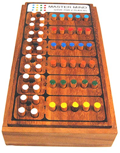 Fair Trade Thai Thailand Holz Regenholz Mastermind Brett Spiel Set 22x12x4cm von Terrapin Trading