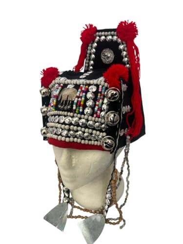Terrapin Trading Ethnischer handgefertigter thailändischer Hmong-Stammes-Hut/Kopfschmuck von Terrapin Trading