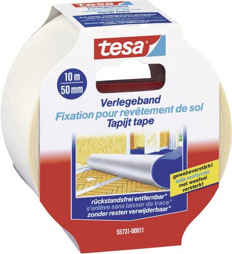 TESA REMOVABLE 55731-00011-11 Verlegeband Transparent (L x B) 10m x 50mm 1St. von Tesa