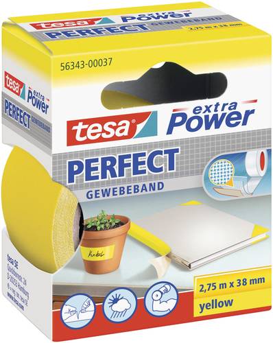 TESA PERFECT 56343-00037-03 Gewebeklebeband tesa® extra Power Gelb (L x B) 2.75m x 38mm 1St. von Tesa