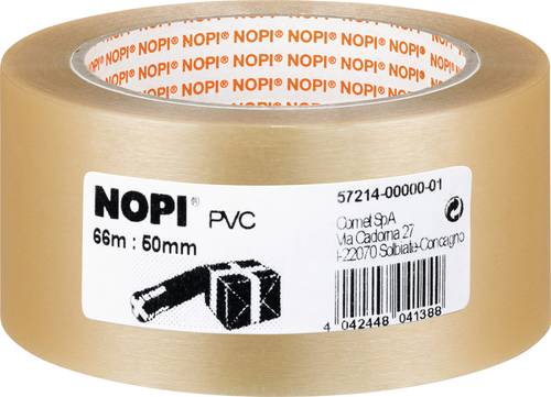 Nopi PVC 57214-00000-01 Packband Transparent (L x B) 66m x 50mm 1St. von Nopi