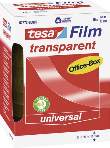 TESA OFFICE-BOX 57372-00002-01 tesafilm Transparent (L x B) 66m x 15mm 10St. von Tesa