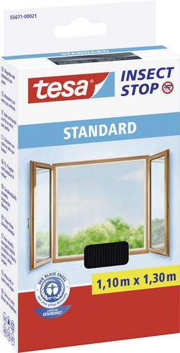 TESA Insect Stop Standard 55671-21-03 Fliegengitter (B x H) 1300mm x 1100mm Anthrazit 1St. von Tesa