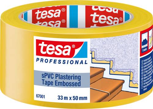 Tesa SPVC EMBOSSED 67001-00001-00 Putzband tesa® Professional Gelb (L x B) 33m x 50mm 1St. von Tesa