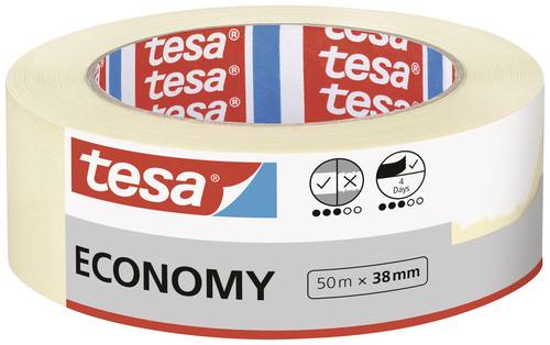 Tesa Economy 05279-00000-02 Malerabdeckband Weiß (L x B) 50m x 38mm 1St. von Tesa
