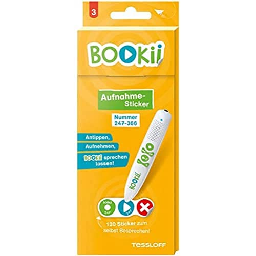 120 BOOKii® Aufnahme-Sticker neutral Paket 3, Nr. 247-366 (BOOKii / Antippen, Spielen, Lernen) von BOOKii